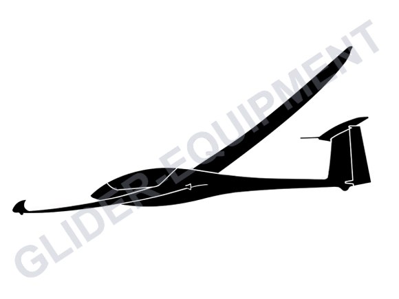 Sticker zweefvliegtuig - Shark 15cm [SZ0